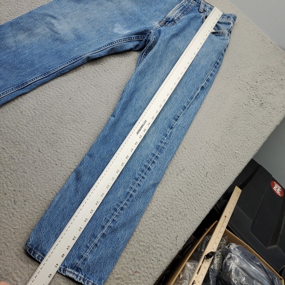 GAP Straight Jeans Mens 33x32 Blue Denim Easy Fit Streetwear Mid Rise Outdoor - Picture 4 of 8